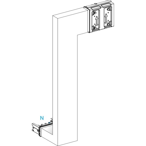 SCHNEIDER ELECTRIC - KSA250, Mehrfachwinkel, hochk.-flach, PE außen, hor. re., A fix, B var., C fix