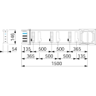 SCHNEIDER ELECTRIC - KSA gerades Element, 250A, 1,5m, 6 Abgänge