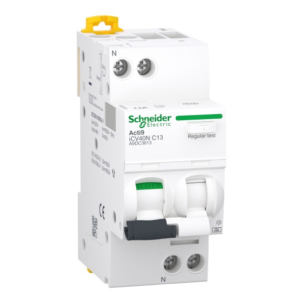 SCHNEIDER ELECTRIC - Acti9 iCV40N - FI/LS - 1P+N - 13 A - C Kurve - 6kA - 30mA - Typ A
