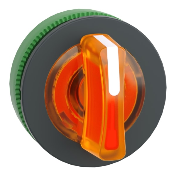SCHNEIDER ELECTRIC - Leuchtwahlschalter Frontelement XB5F, Kstst., 30mm, or, für LED, 3 Stell., rastend