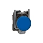 SCHNEIDER ELECTRIC - Leuchtmelder, XB4, Metall, 22mm, blau, LED, glatte Kalotte, SK, 110-120VAC