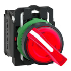 SCHNEIDER ELECTRIC - Leuchtwahlschalter, XB5, Kunststoff, rot, 22mm, LED, 2 Stell. 1S+1Ö, 230-240VAC