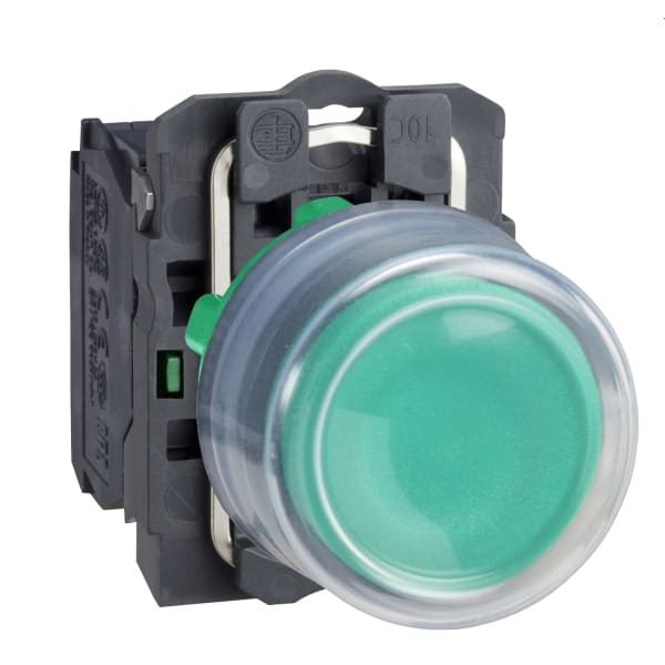 SCHNEIDER ELECTRIC - Drucktaster, XB5, Kunststoff, vorst., grün, Schutzkappe, 22mm, tastend, 1S