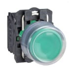 SCHNEIDER ELECTRIC - Drucktaster, XB5, Kunststoff, vorst., grün, Schutzkappe, 22mm, tastend, 1S