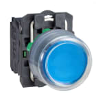 SCHNEIDER ELECTRIC - Drucktaster, XB5, Kunststoff, vorst., blau, Schutzkappe, 22mm, tastend, 1S