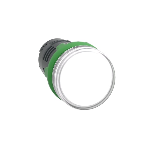 SCHNEIDER ELECTRIC - Leuchtmelder, XB5, Kunsts., Monoblock, weiß, 22mm, LED, glatte Kalotte, 24VACDC