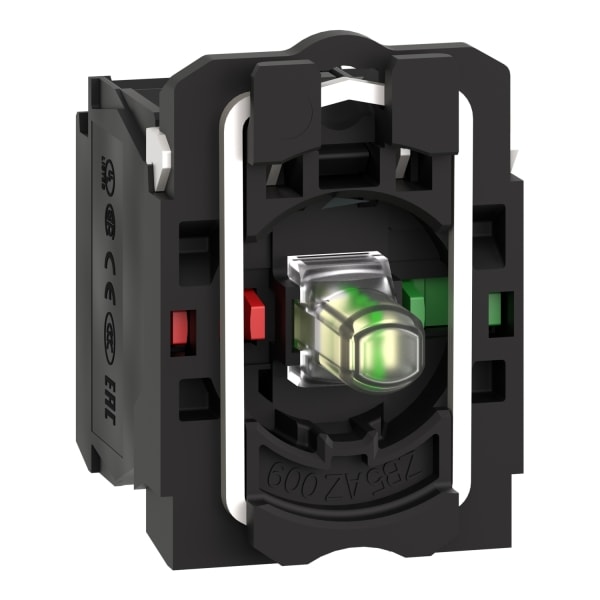 SCHNEIDER ELECTRIC - Hilfsschalterblock, XB5, weiß, LED, mit Befestigungsflansch, 1S+1Ö, 24VACDC
