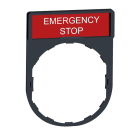 SCHNEIDER ELECTRIC - Schildträger 30x40mm, für Ø 22 Geräte, m. Schild EMERGENCY STOP