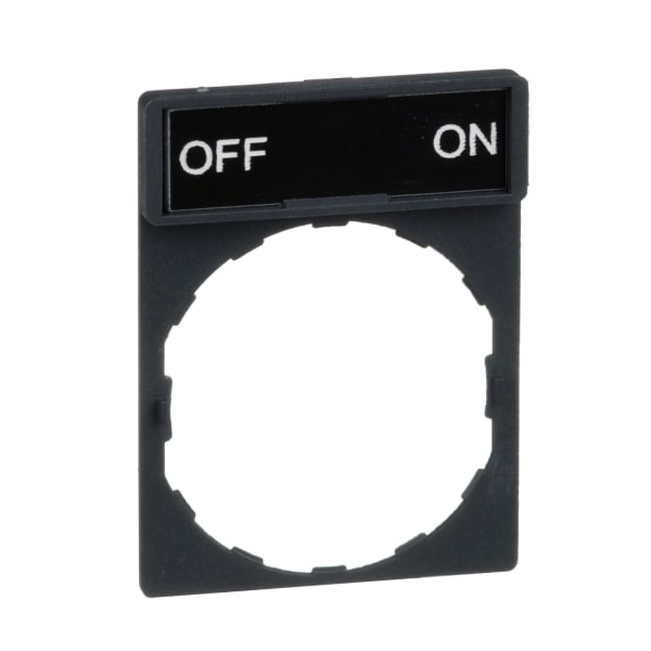 SCHNEIDER ELECTRIC - Schildträger 30x40mm, für Ø 22 Geräte, m. Schild OFF-ON
