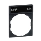 SCHNEIDER ELECTRIC - Schildträger 30x40mm, für Ø 22 Geräte, m. Schild OFF-ON