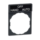 SCHNEIDER ELECTRIC - Schildträger 30x40mm mit Schild 8x27mm mit Beschriftung HAND-OFF-AUTO