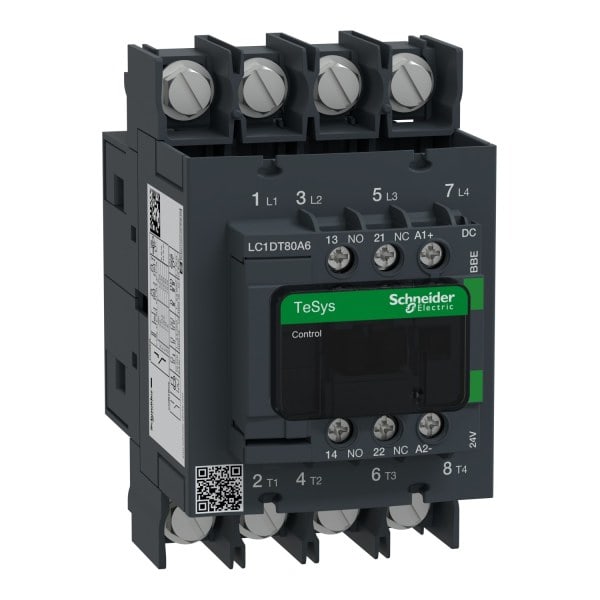 SCHNEIDER ELECTRIC - Schütz TeSys D 4P 80A AC-1 bis 440V Spule 24V DC Ringkabelschuhe