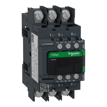 SCHNEIDER ELECTRIC - Schütz TeSys D 3P 40A AC-3 bis 440V Spule 24-60V AC/DC Ringkabelschuhe