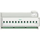MERTEN - Schaltaktor REG-K/12x230/16 mit Handbetätigung und Stromerkennung, lichtgrau