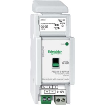 MERTEN - Steuereinheit 0-10 V REG-K/1fach mit Handbetätigung, lichtgrau