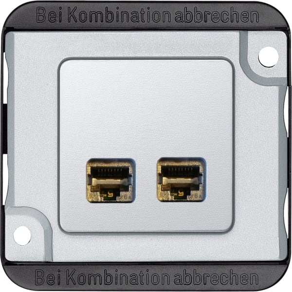 MERTEN - Panzer Actassi Anschlussmodul RJ45, 2fach, mit Zentralplatte