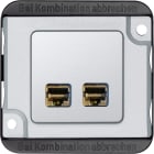 MERTEN - Panzer Actassi Anschlussmodul RJ45, 2fach, mit Zentralplatte
