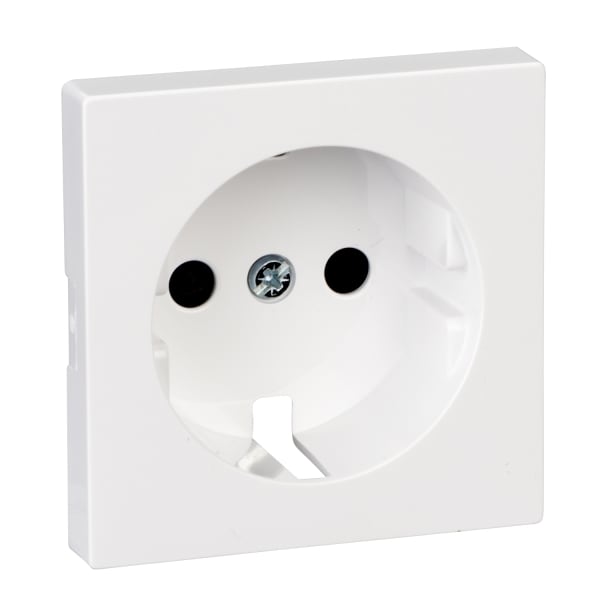 MERTEN - Zentralplatte für SCHUKO-Steckdosen-Einsatz, BRS, aktivweiß glänzend, System M
