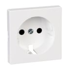 MERTEN - Zentralplatte für SCHUKO-Steckdosen-Einsatz, BRS, aktivweiß glänzend, System M
