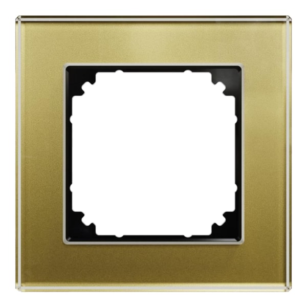 MERTEN - Echtglasrahmen 1fach gold M-Plan