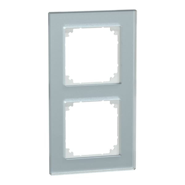 MERTEN - Echtglasrahmen 2fach Kristallweiß M-Plan