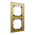 MERTEN - Echtglasrahmen 2fach gold M-Plan
