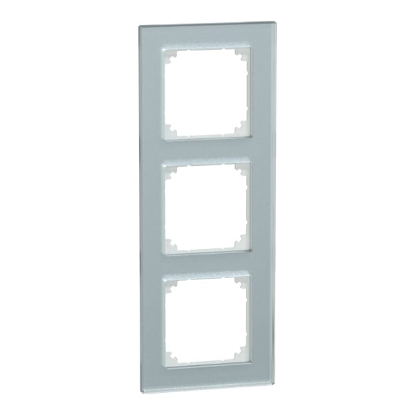 MERTEN - Echtglasrahmen 3fach Kristallweiß M-Plan