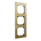 MERTEN - Echtglasrahmen 3fach gold M-Plan