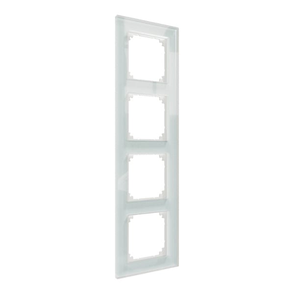 MERTEN - Echtglasrahmen 4fach Kristallweiß M-Plan