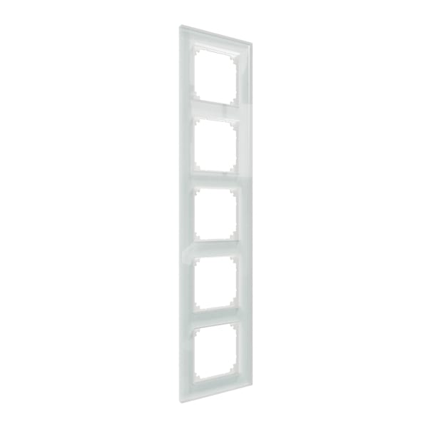 MERTEN - Echtglasrahmen 5fach Kristallweiß M-Plan