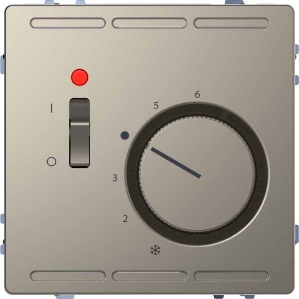MERTEN - RTR 230V m. Schalter u. Zentralpl., Nickelmetallic, System Design