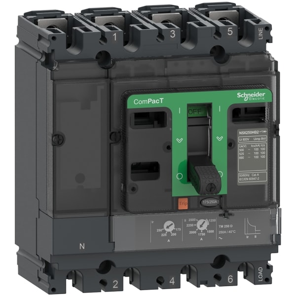 SCHNEIDER ELECTRIC - Kompaktleistungsschalter ComPacT NSX100R mit TM40D 4P4D 40A, 200kA/415V AC