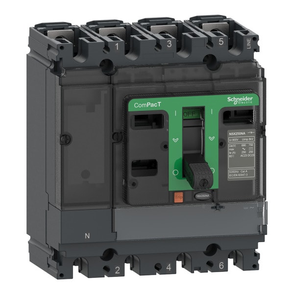 SCHNEIDER ELECTRIC - Lasttrennschalter ComPacT NSX250NA, 4 poles, 250 A, AC22A, AC23A