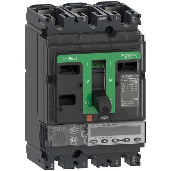 SCHNEIDER ELECTRIC - Kompaktleistungsschalter ComPacT NSX250HB2, MicroL 5.2 E 3P3D 250A, 100kA/690VAC