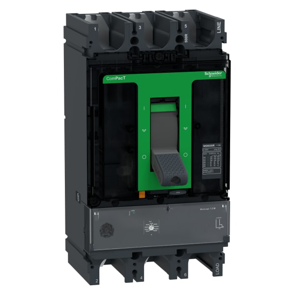 SCHNEIDER ELECTRIC - Kompaktleistungsschalter ComPacT NSX630R, MicroL 1.3 M 3P3D 500A, 200kA/415VAC