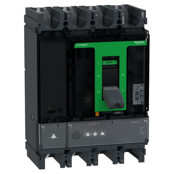 SCHNEIDER ELECTRIC - Kompaktleistungsschalter ComPacT NSX630R, MicroL 2.3 4P4D 630A, 200kA/415VAC