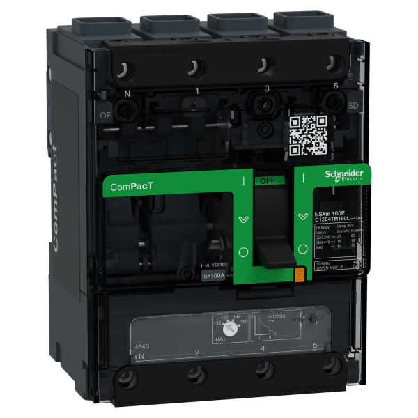 SCHNEIDER ELECTRIC - Kompaktleistungsschalter ComPacT NSXm 160 A mit TM160D 4P/4T 16kA/415V EverLink