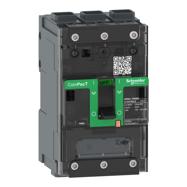 SCHNEIDER ELECTRIC - Lasttrennschalter ComPacT NSXm NA, 3P, 160 A, EverLink-Klemmen