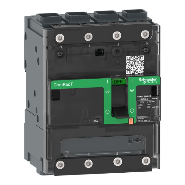 SCHNEIDER ELECTRIC - Lasttrennschalter ComPacT NSXm NA, 4P, 160 A, EverLink-Klemmen