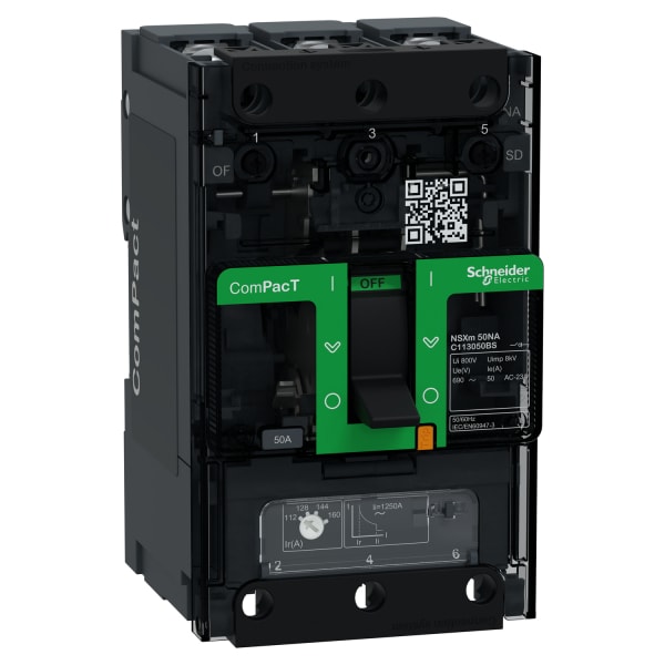 SCHNEIDER ELECTRIC - Lasttrennschalter ComPacT NSXm NA, 3P, 50 A, Sammelschienenanschluss