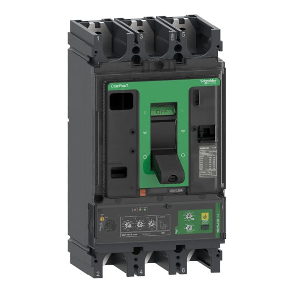 SCHNEIDER ELECTRIC - Kompaktleistungsschalter ComPacT NSX630H, MicroL 4.3 250-570A, 3P3D 70kA/415VAC