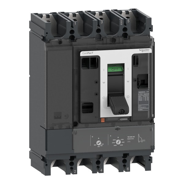 SCHNEIDER ELECTRIC - Kompaktleistungsschalter ComPacT NSX630F mit TM-DC 500A 4P 36kA/750 VDC