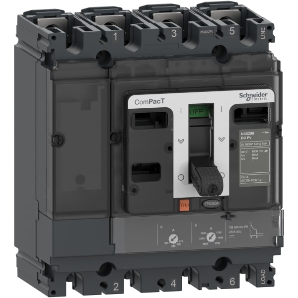 SCHNEIDER ELECTRIC - Kompaktleistungsschalter ComPacT NSX160 DC PV TM-D 4P 160A, 10kA/1000V DC