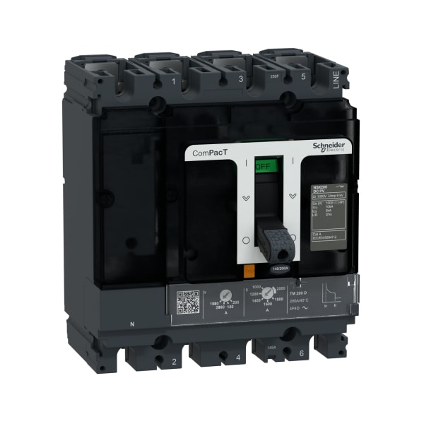 SCHNEIDER ELECTRIC - Kompaktleistungsschalter ComPacT NSX200 DC PV TM-D 4P 200A, 10kA/1000V DC