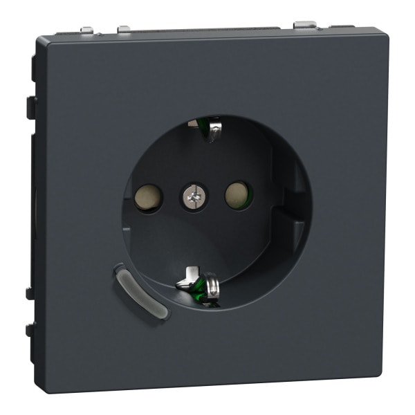 MERTEN - Connected SCHUKO-Steckdose 16A, System Design, Thermoplast lackiert, Anthrazit