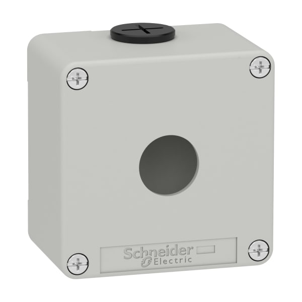 SCHNEIDER ELECTRIC - Leergehäuse XAP, Metall, grau, für 1x22mm, 80x80x51,5, M20