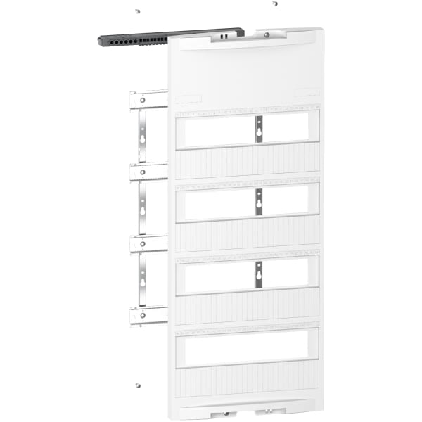 SCHNEIDER ELECTRIC - Resi9 KV Frontset, 4 Reihen (Rahmen, Einschubkass., Klemmenl. Neutrall., 27 Bohr.)