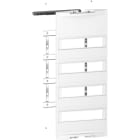 SCHNEIDER ELECTRIC - Resi9 KV Frontset, 4 Reihen (Rahmen, Einschubkass., Klemmenl. Neutrall., 27 Bohr.)