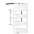 SCHNEIDER ELECTRIC - Resi9 KV Frontsatz, 3 Reihen (Rahmen, Einschubkass., Klemmenl. Neutrall., 27 Bohr.)