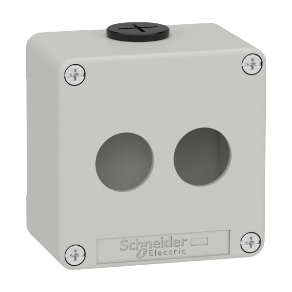 SCHNEIDER ELECTRIC - Leergehäuse XAP, Metall, grau, für 2x22mm, 80x80x51,5, M20